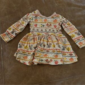 Little sleepies fall onesie twirl dress